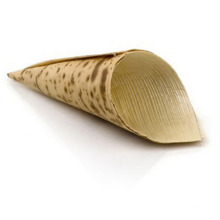 Cones de bambu descartáveis ​​naturais